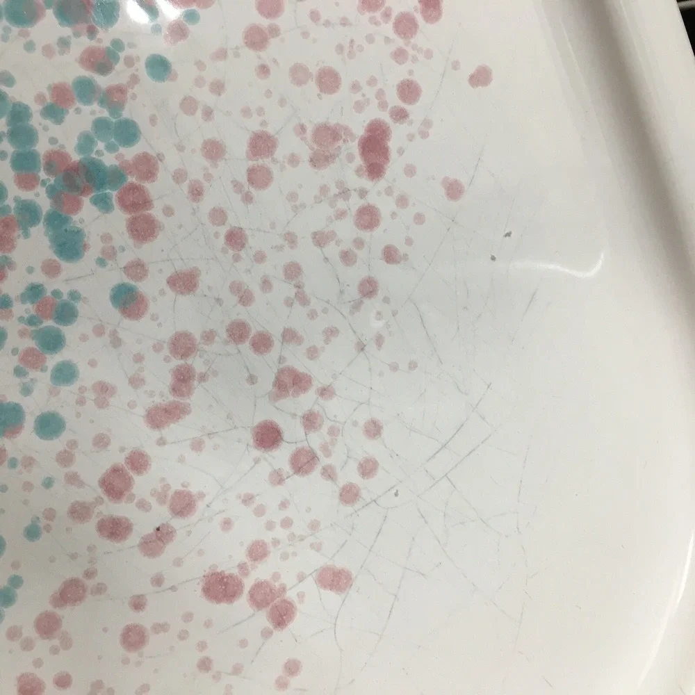 WAECHTERSBACH West Germany Confetti Colored Platter and 2 Bowls